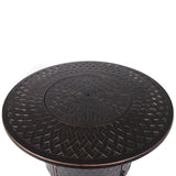Verona 44" Round Woven Aluminum Convertible Gas Fire Pit Table - Fire Sense/Balkene Home