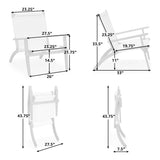 Walker Outdoor Folding Lounge Chair in Acacia and Ivory Balkene Home